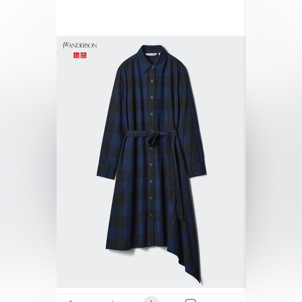 JW ANDERSON for Uniqlo flannel dress with side detail